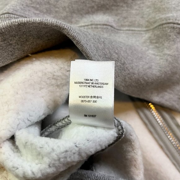 Supreme Small Box Facemask Zip Up Hooded Sweatshirt (FW21) Heather Grey - Picture 9 of 10